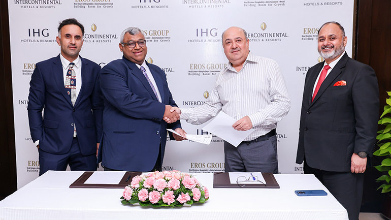 IHG and Eros Group signing ceremony for InterContinental Eros New Delhi, Nehru Place